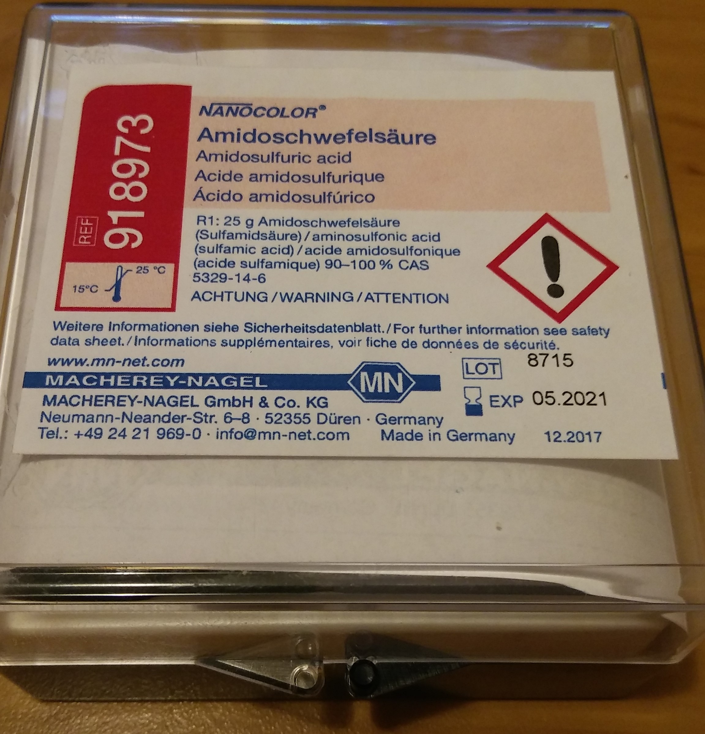 Acide Amidosulfurique pour test Nitrates préçis - SPIRULINA SOLUTIONS